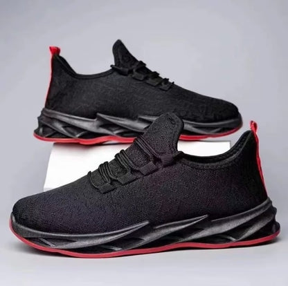 Arone Black Red Sneakers For Men - Stylish Sneakers For Men