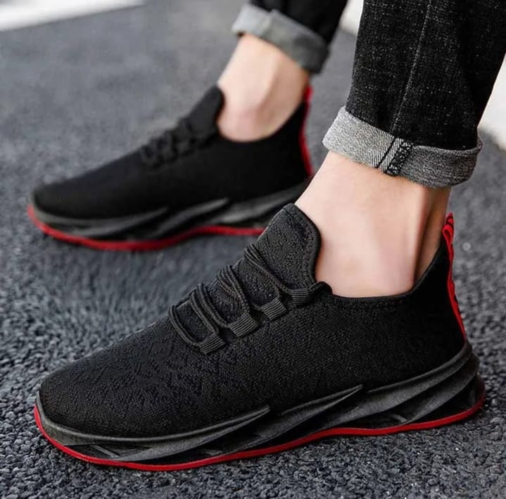 Black Red Comfortable Shoes