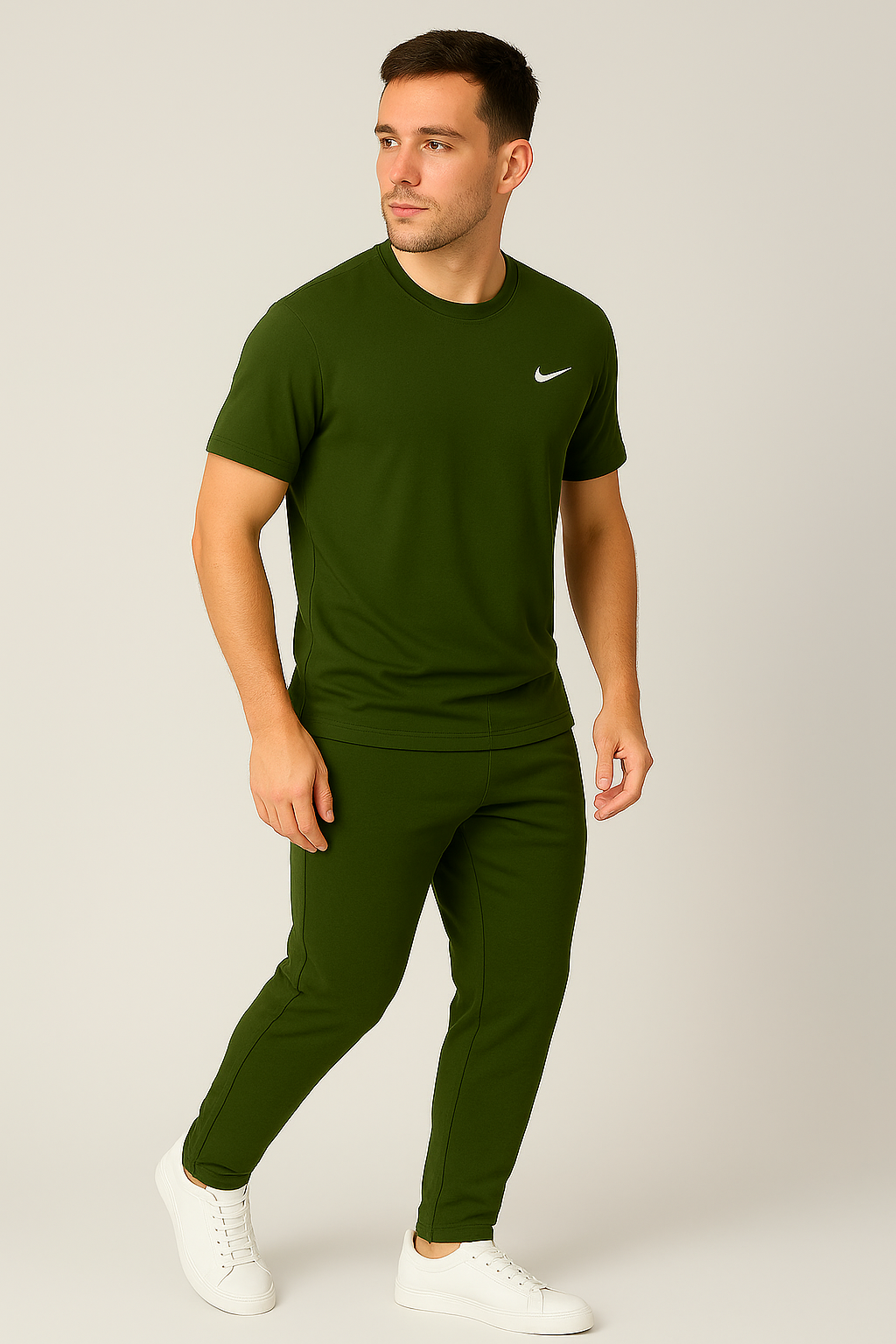 Nike Green Half Sleeve Tracksuit - Summer