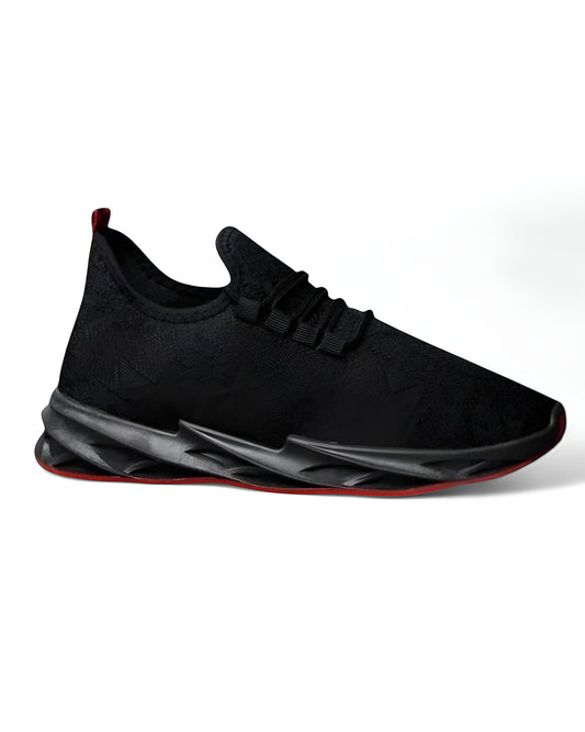 Arone Black Red Sneakers For Men - Stylish Sneakers For Men